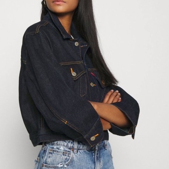 Levi’s Premium Loose Sleeve Trucker Jacket Gotta Dip Hemp - Picture 9 of 11